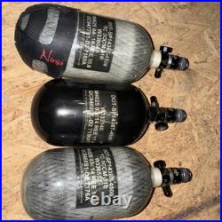 Lot Of Ninia Paintball Tanks With Regulators. Carbon Fiber V2