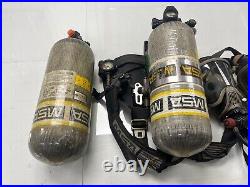 MSA SCBA Air Pack Tank Harness with 2 L-30 Carbon Fiber Tanks And 2 Masks