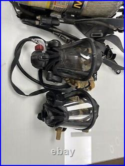 MSA SCBA Air Pack Tank Harness with 2 L-30 Carbon Fiber Tanks And 2 Masks