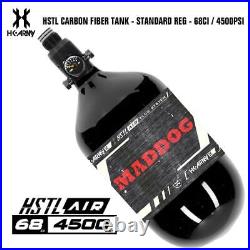 Maddog HK Army HSTL 68/4500 Carbon Fiber HPA Compressed Air Paintball Tank Black