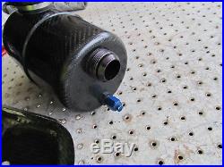 Nascar Carbon Fiber Dry Sump Overflow Tank With Mount And Reusable Filter Vent