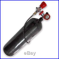 New 6.8L 4500Psi SCBA Tank Gas Cylinder 30Mpa Carbon Fiber with PCP Refill Sets