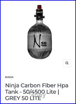 Ninja 50/4500 HPA Carbon Fiber Tank Grey Lite Paintball