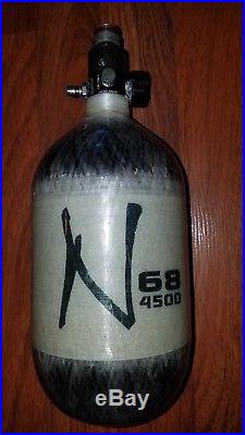 Ninja Carbon Fiber 68/4500 Paintball HPA Air Tank w Regulator MINT and IN HYDRO
