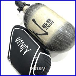 Ninja Carbon Fiber Air Tank For Paintball Use N 68 4500 Rare + Cover