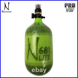 Ninja LITE TRANSLUCENT 68/4500 Carbon Fiber HPA Tank Pro V2 Reg Lime