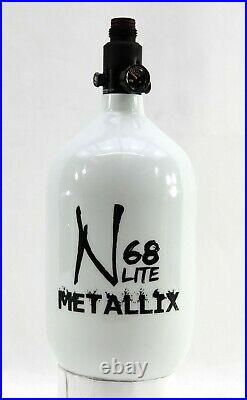 Ninja Metallix Carbon Fiber Paintball Tank 68/4500 Standard Reg Crystal White
