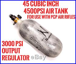 Ninja PCP Carbon Fiber Air Tank 45CI with PCP Air Rifle Regulator 3000PSI OUTPUT