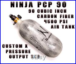 Ninja PCP Carbon Fiber Air Tank 90CI with PCP Air Rifle Regulator 3000PSI OUTPUT