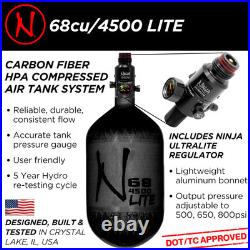 Ninja Paintball 68/4500 Lite Carbon Fiber HPA Paintball Tank with Ultralite R