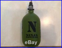 Ninja Paintball Made In The USA Carbon Fiber 68CI 4500PSI Tank Green Fresh Hydro