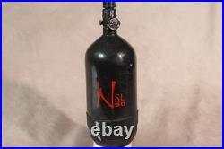 Ninja SL 90ci Carbon Fiber Paintball Tank Black with Exalt Cover Regulator