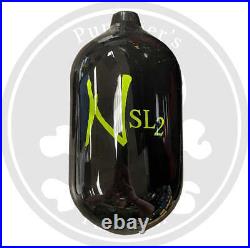 Ninja SL2 68/4500 Carbon Fiber Paintball Tank BOTTLE ONLY Black/Lime