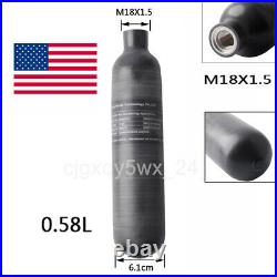PCP 0.58L Air Tank High Pressure Paintball Carbon Fiber Cylinder Fill Station