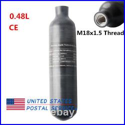 PCP 0.58L Carbon Fiber Cylinder Paintball Tank Air Bottle Airsoft Hunting CE