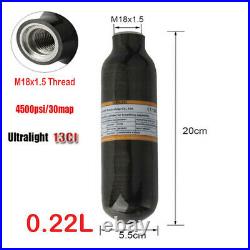 Paintabll PCP 0.22L Ultralight Tank Compressed Air 4500psi Carbon Fiber Cylinder