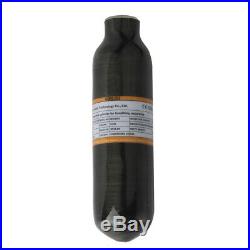 Paintball 0.22L Air Tank PCP Carbon Fiber Bottle 300bar/4500psi CE M18x1.5 Black