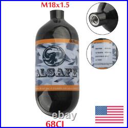 Paintball Carbon Fiber 4500Psi/68CI Scuba Diving Air Bottle Tank Thread M18x1.5