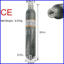 Paintball PCP 4500psi M18x1.5 0.37L Air Tank High Compressed Carbon Fiber Bottle