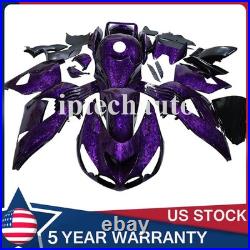 Purple Forged Carbon Fiber Fairing Bodywork&Tank For Kawasaki Ninja ZX14 R 06-11