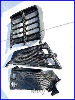 Radiator Grill Gas Tank Side Covers For 87-2006 Yamaha Banshee Real Carbon Fiber