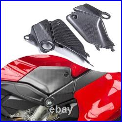 Real Carbon Fiber Fiber Tank Side Panels Cover For Ducati Panigale V4 V4S 2025
