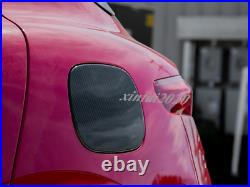 Real Carbon Fiber Fuel Tank Cap Gas Oil Cover Trim For Alfa Romeo Stelvio 17-19