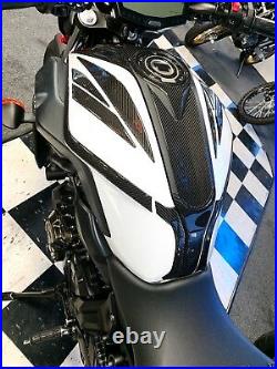 Real carbon fiber Fit Yamaha MT07 MT-07 2018 tank protector pad Trim modd kit