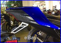Real carbon fiber tail fairing trim pad Fit Yamaha YZF-R6 tank Protector set