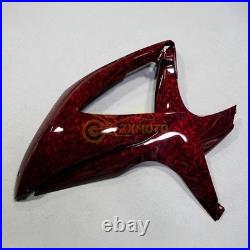 Red Black Forged Carbon Fiber Fairing Kit +Tank For Suzuki GSXR600/750 2008-2010