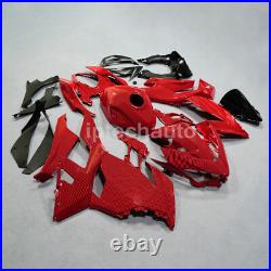 Red Carbon Fiber Paint Fairing Kit + Tank Cover For Kawasaki Ninja 400 2018-2023