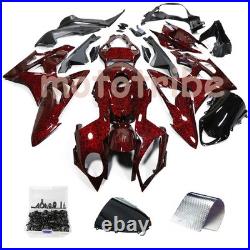 Red Forged Carbon Fiber Fairing Body Kit+Tank+Bolts For BMW S1000RR 2009-2014 US
