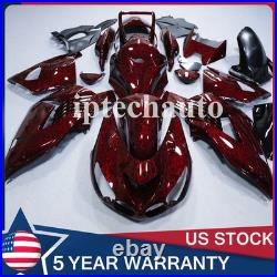 Red Forged Carbon Fiber Fairing Bodywork&Tank For Kawasaki Ninja ZX14 R 06-11 US