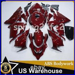 Red Forged Carbon Fiber Fairing Kit+Tank For Kawasaki Ninja ZX-10R 2004-2005 US
