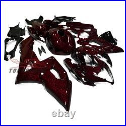 Red Forged Carbon Fiber Fairing +Tank Cover for Suzuki GSXR1000 2005-2006 Kit