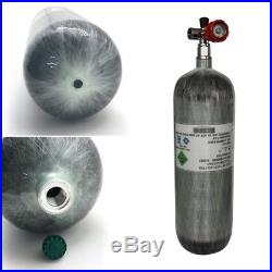 Safer Quality Carbon Fiber Paintball Air Tank with Valve Gauge PCP Game SCBA DOT
