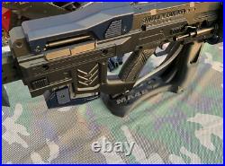 Savage Combat Halo MA40 Assault Rifle Black/Blue Tippmann A5 Paintball Marker Savage Combat Halo MA40 Assault Rifle Black/Blue Tippmann A5 Paintball Marker
