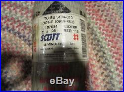 Scott 4500psi 45 Min Mfr 2005 Carbon Fiber SCBA Air Pak Bottle Cylinder Tank