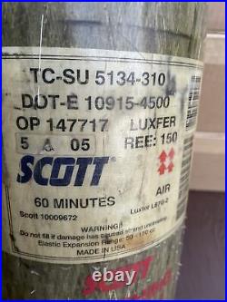 Scott SCBA 4500psi Carbon Fiber 60 min Tank Cylinder 2005 CGA347 EX FIRE FIGHTER