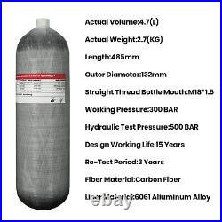 TUDIVING 4500Psi Pcp 4.7L 286Cu CE approved Carbon Fiber Tank for Air Gun