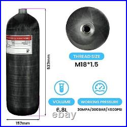 TUDIVING 4500Psi Pcp 6.8L 414Cu CE approved Carbon Fiber Tank for Air Gun