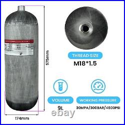 TUDIVING 4500Psi Pcp 9L 550Cu CE approved Carbon Fiber Tank for Air Gun