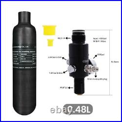 TUXING 0.48L/29ci 4500 PSI Compressed Air Paintball Tank With Valve Carbon Fiber