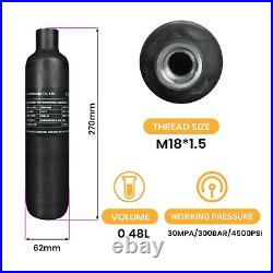 TUXING 0.48L/29ci 4500 PSI Compressed Air Paintball Tank With Valve Carbon Fiber