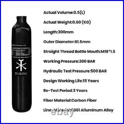 TUXING 0.5L-4500Psi Carbon Fiber HPA Compressed Air Paintball Tank System
