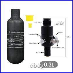 TUXING 18ci/0.3L 4500 PSI Compressed Air Paintball Tank With Valve Carbon Fiber TUXING 18ci/0.3L 4500 PSI Compressed Air Paintball Tank With Valve Carbon Fiber