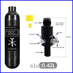 TUXING 26ci/0.42L 4500 PSI Compressed Air Paintball Tank With Valve Carbon Fiber TUXING 26ci/0.42L 4500 PSI Compressed Air Paintball Tank With Valve Carbon Fiber