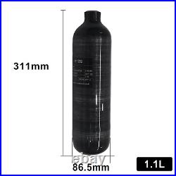 TUXING 300Bar Carbon Fiber PcpTank 1.1L/67Ci Gas Cylinder for PCP Rifle Hunting