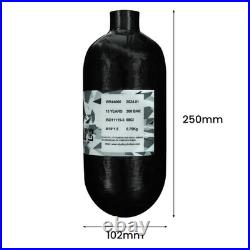 TUXING 4500PSI PCP Air Tank 1.12L/68Ci Carbon Fiber HPA Cylinder Paintball Tank