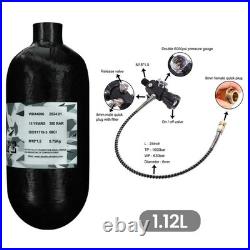 TUXING 4500PSI PCP Air Tank 1.12L Carbon Fiber HPA Paintball Tank with Valve TUXING 4500PSI PCP Air Tank 1.12L Carbon Fiber HPA Paintball Tank with Valve